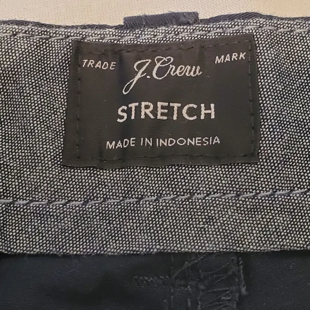 J. Crew Mens Navy Blue Long Chino Shorts 31 X 10